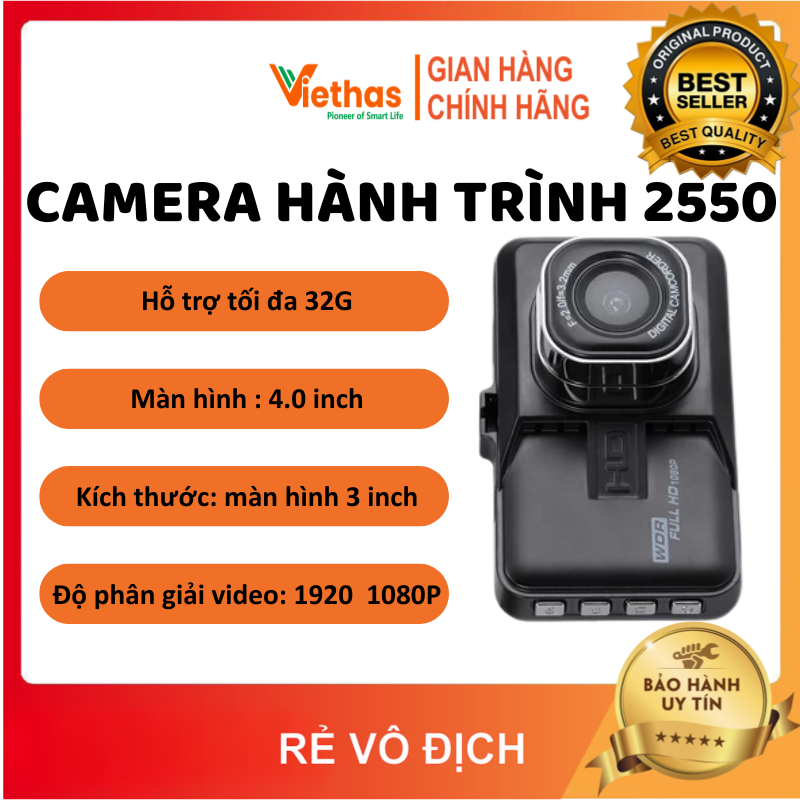 Camera hành trình siêu nét full hd 1080p elitek 2550