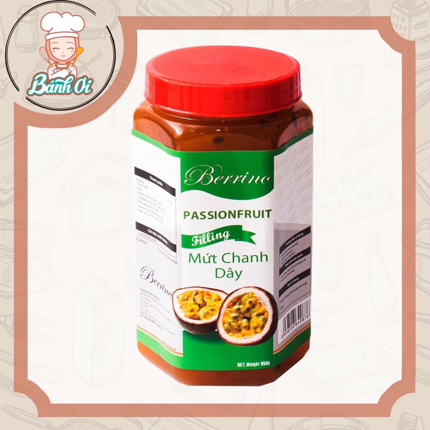 Mứt Chanh dây Berrino 950g
