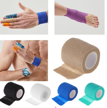 Hộp 24 cuộn, 10 cuộn - băng keo thể thao cao su non cuộn 5cm,7cm tự dính bảo vệ chân và cổ tay 4am