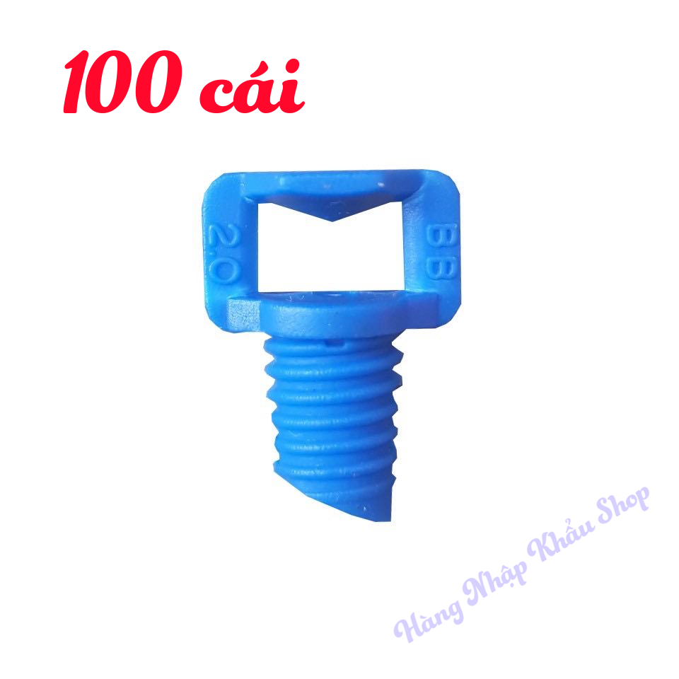 100 Béc bọ lục giác tưới gốc dùng trong hệ thống tưới tự động - họng phun 2.0 ly