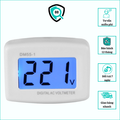 Phích cắm điện đp điện áp dòng điện tích hợp màn hình lcd đo điện áp giúp bạn kiểm tra, theo dõi điện áp trong gia đình