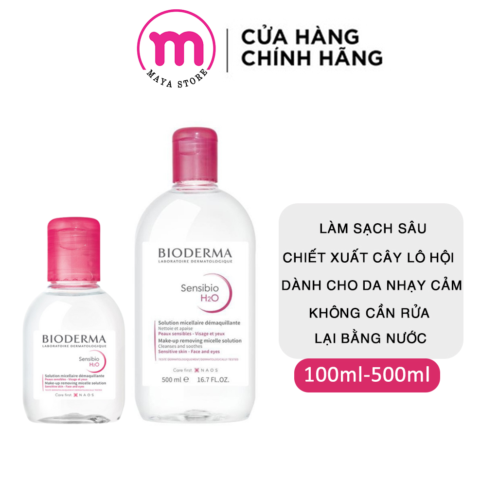 Nước tẩy trang dành cho da nhạy cảm Bioderma Sensibio H20 100ml - 500ml