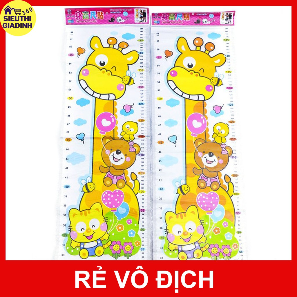 Decal đo chiều cao cho bé dán tường - Siêu thị gia đình 360