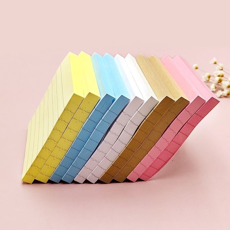 High efficiency Original horizontal line post-it notes for junior high school students student message stickers office simple stickers line items color stickers high viscosity