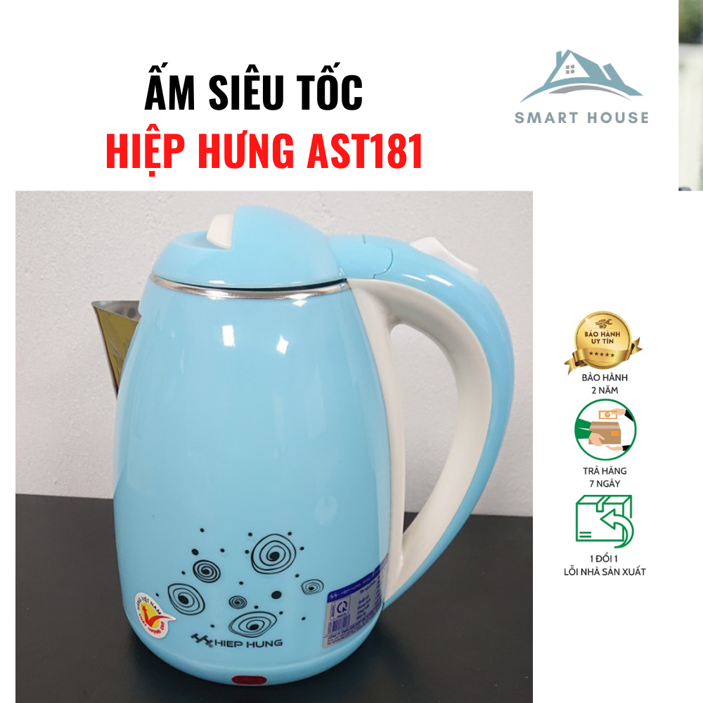 Ấm bình đun nước siêu tốc,thương hiệu hiệp hưng - 3 màu sắc - bảo hành 6 tháng - trả đổi trong 7 ngày