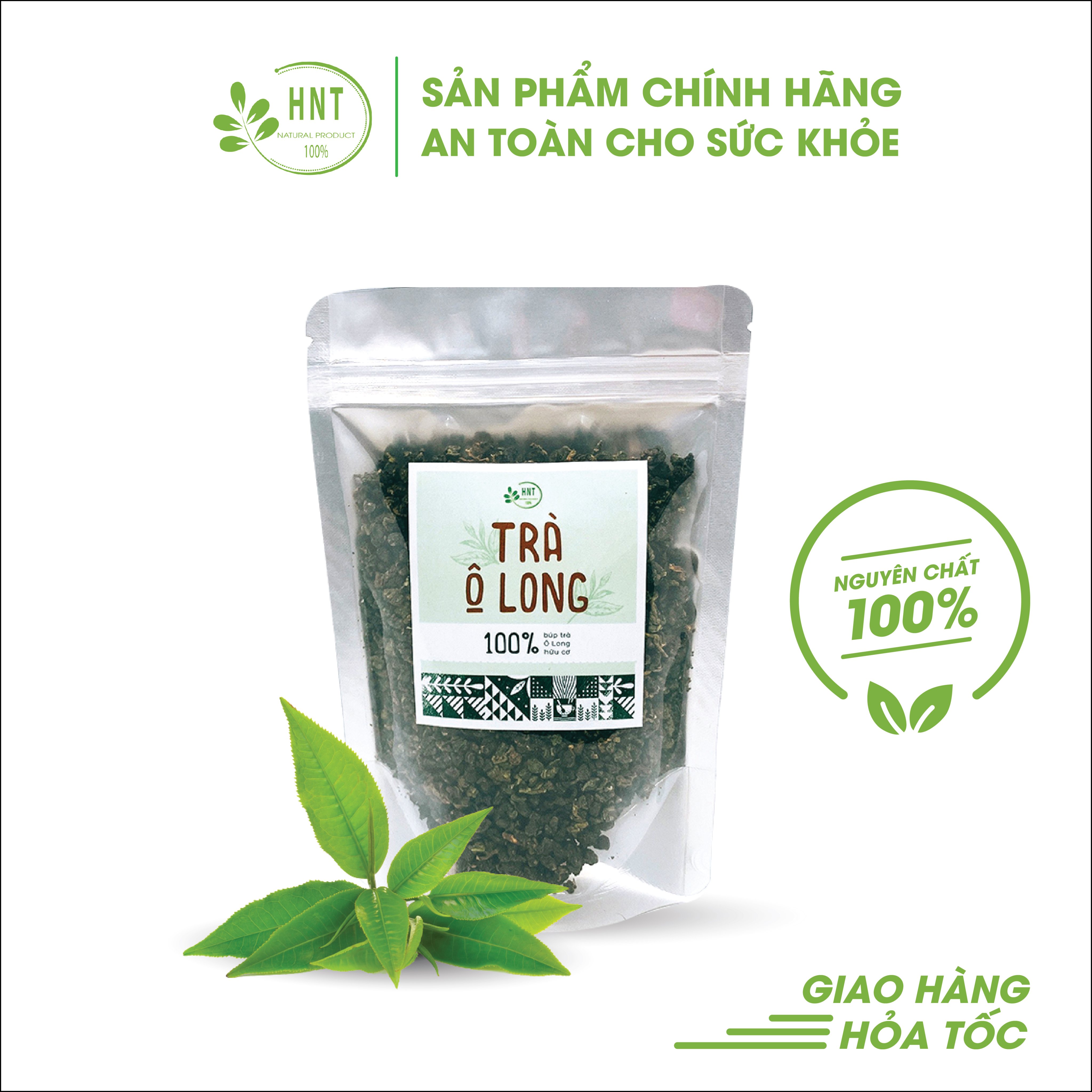 Trà Ô Long sạch tự nhiên không pha tạp hàng xuất khẩu, dạng viên - Nông sản sạch HNT TOLV200