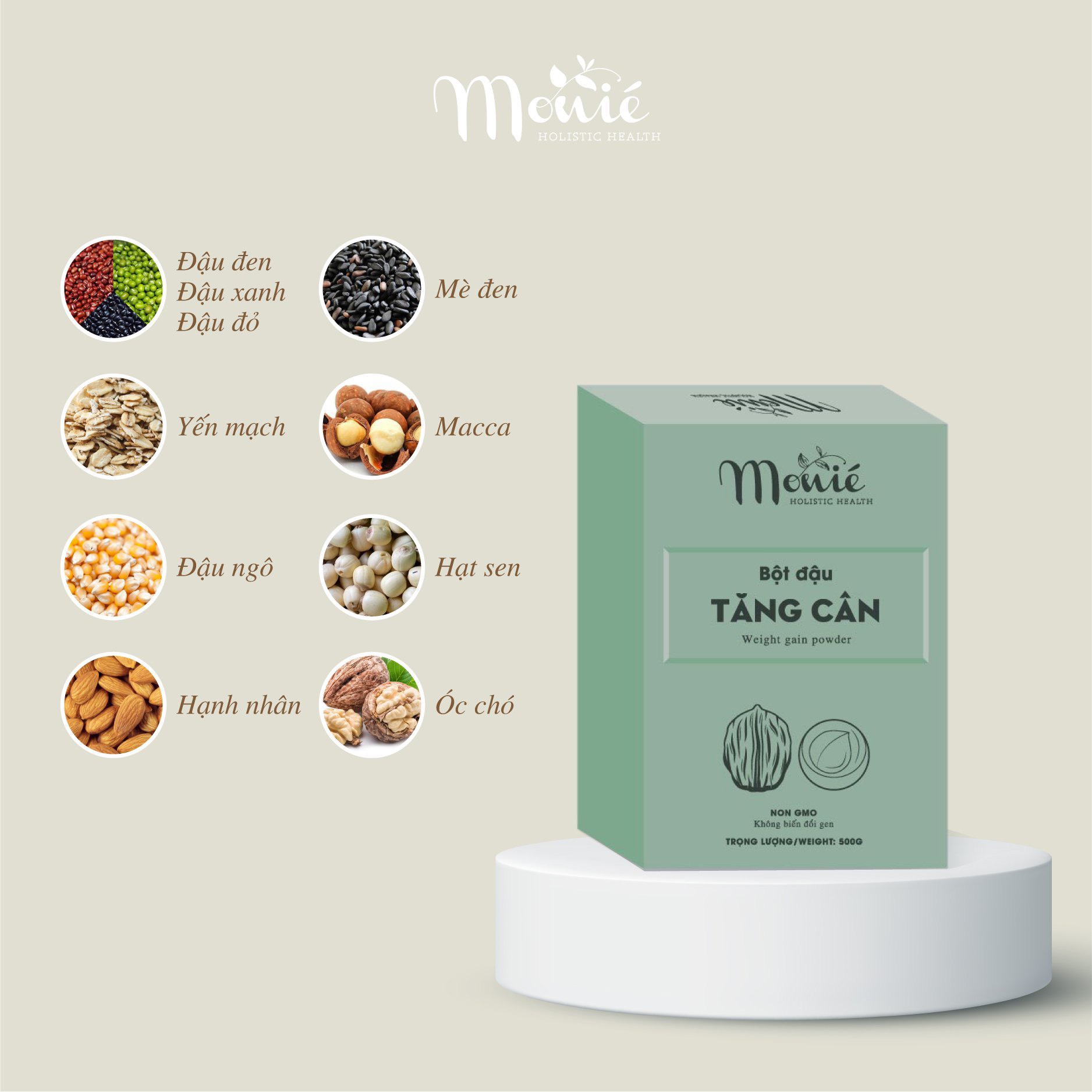 Bột đậu ngũ cốc tăng cân Monie