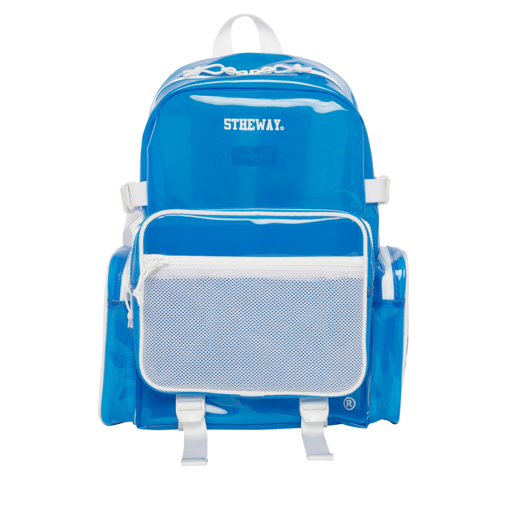 5THEWAY® /plastic/ ROCKET BACKPACK™ in BLUE aka Balo Trong Suốt Xanh