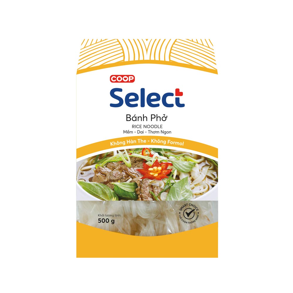 Bánh phở khô Select 500g - nấu phở tại nhà tiện lợi và an toàn