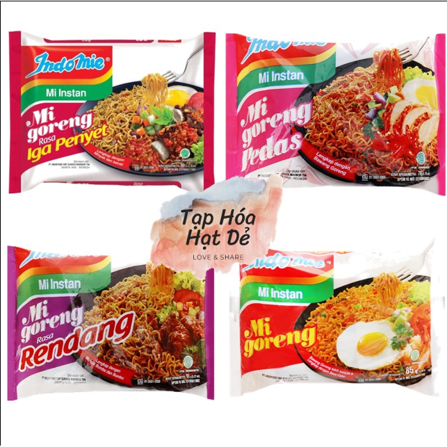 Combo 20 gói mì xào khô indomie goreng - mix ngẫu nhiên