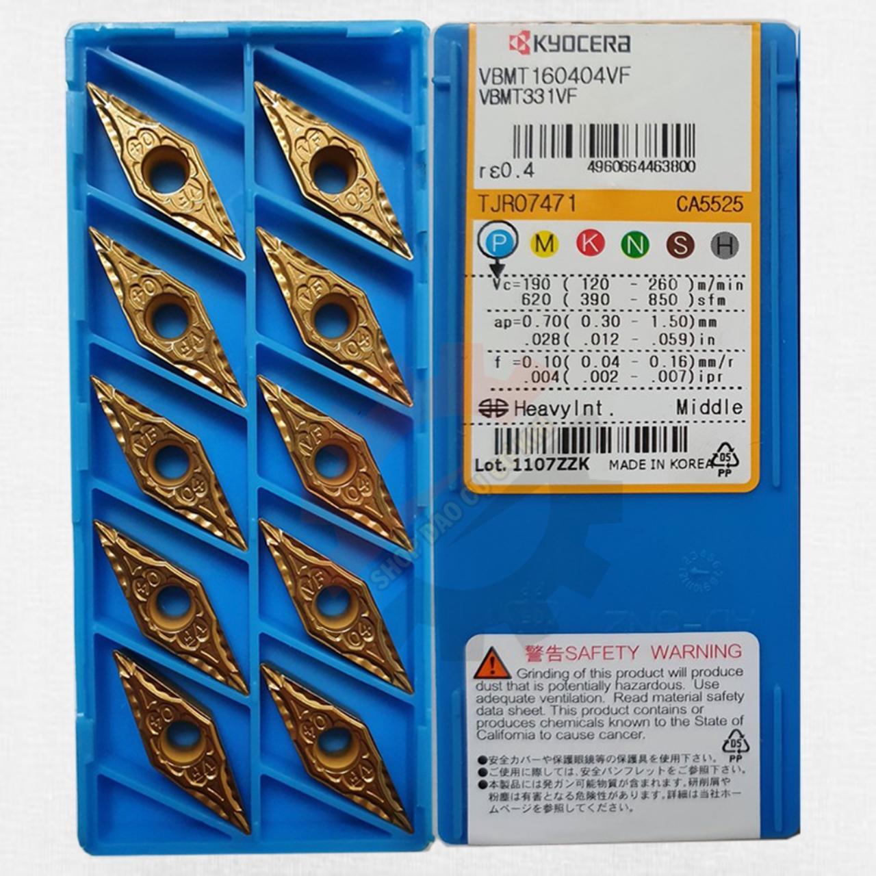 Mảnh chíp vb16/vbmt16 kyocera góc mũi r04 chuyên chạy thép