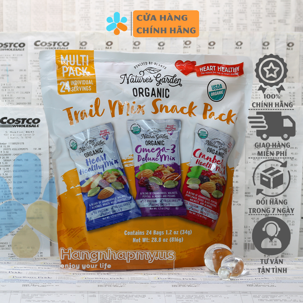 Hạt tổng hợp Trail Mix Snack Packs 816g của Mỹ