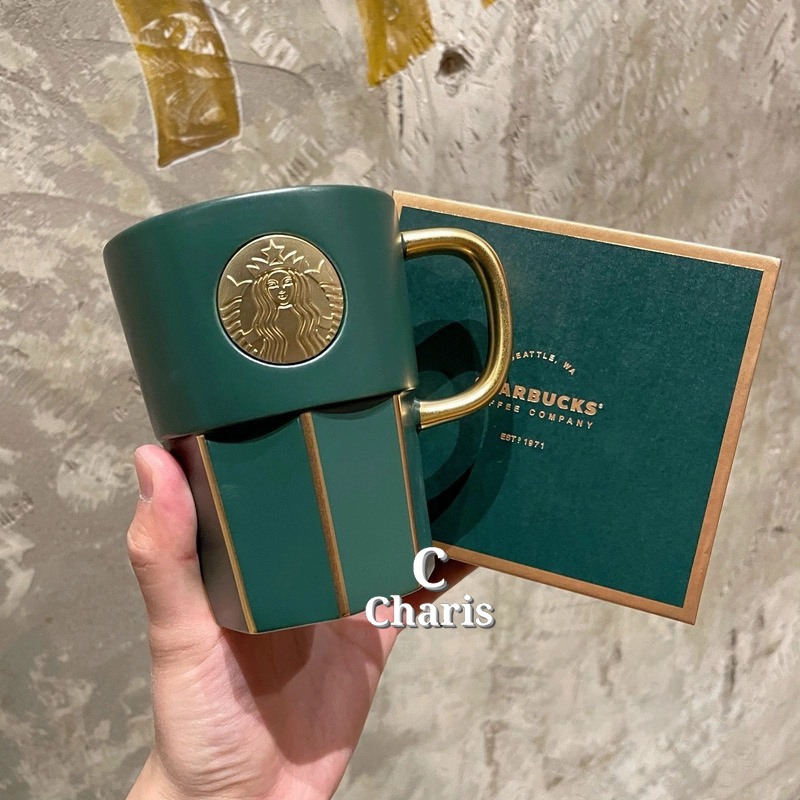 Cốc sứ starbucks anniversary green 400ml phiên bản giới hạn 2021 - ly starbucks full box