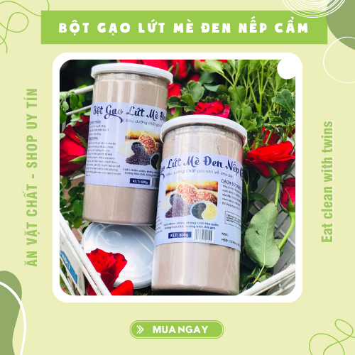 Bột Gạo Lức Mè Đen Nếp Cẩm - Lợi Sữa Mẹ Bầu - Giảm Cân Hiệu Quả Hộp500g