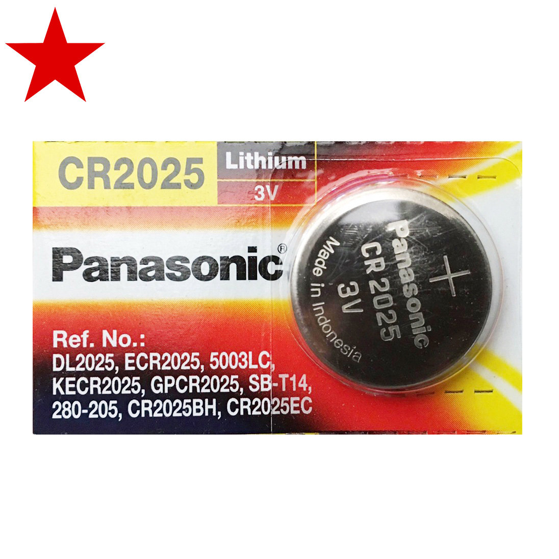 1 viên pin cúc áo Cr2025 Panasonic lithium 3V chính hãng