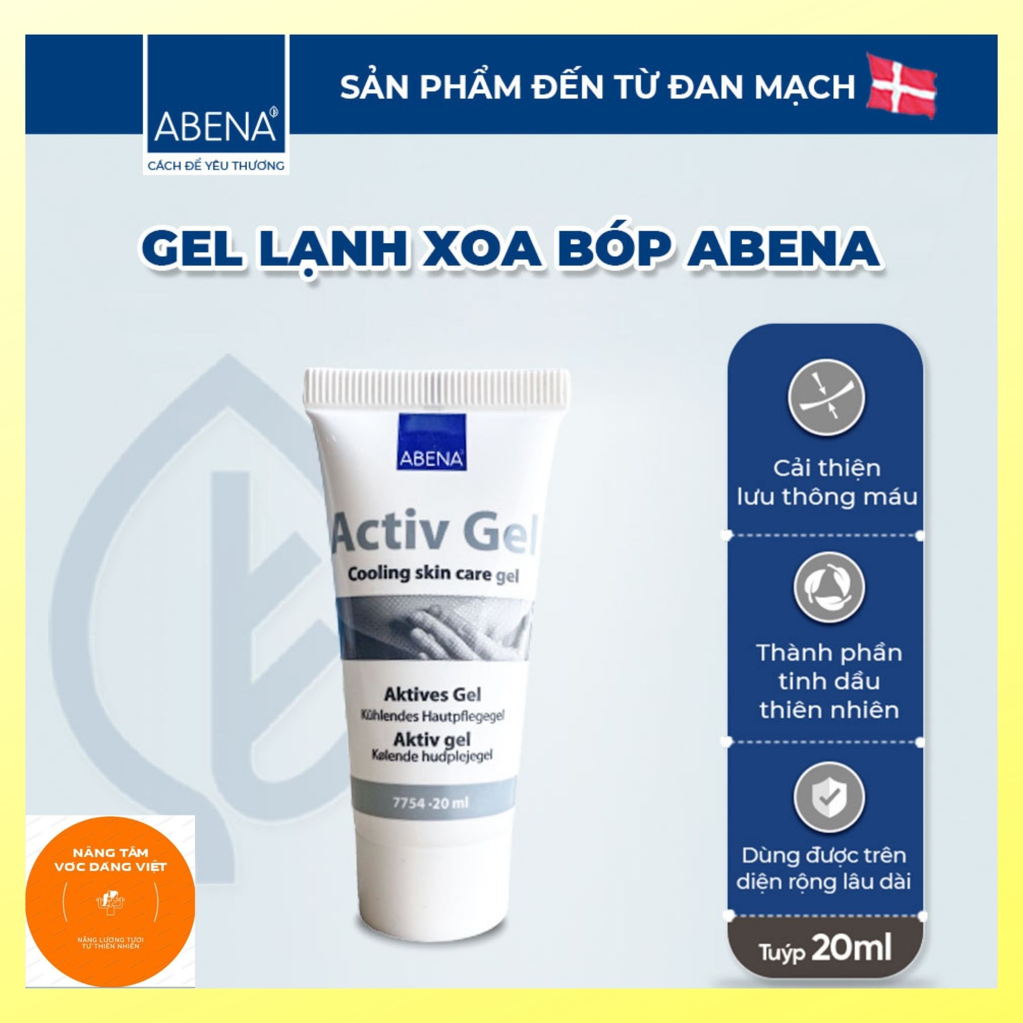 Gel Lạnh Abena Xoa Bóp Đau Nhức Hỗ trợ Giãn Tĩnh Mạch, Viêm Cơ, Đau Khớp