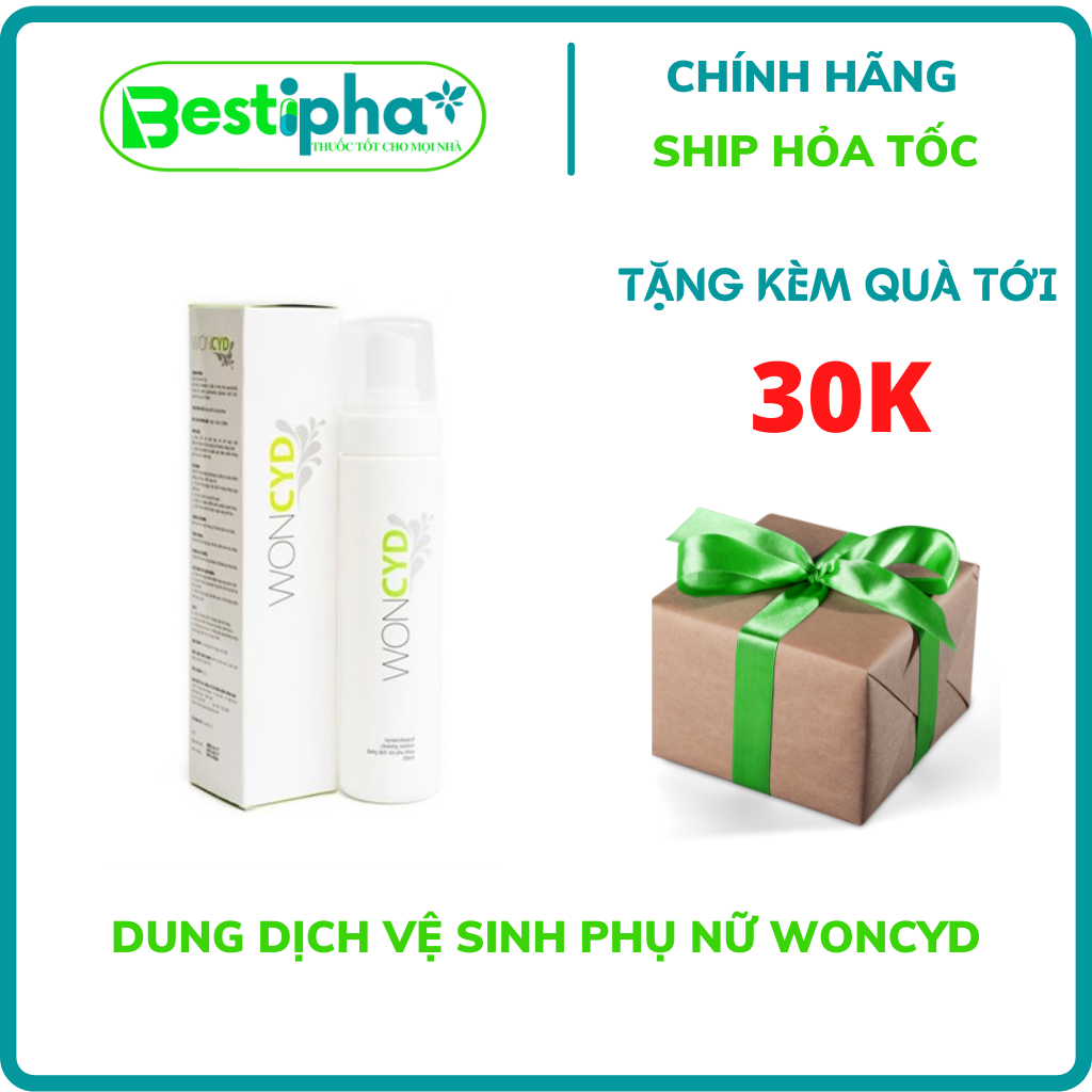 Dung dịch vệ sinh phụ nữ woncyd tạo bọt, chai 200ml