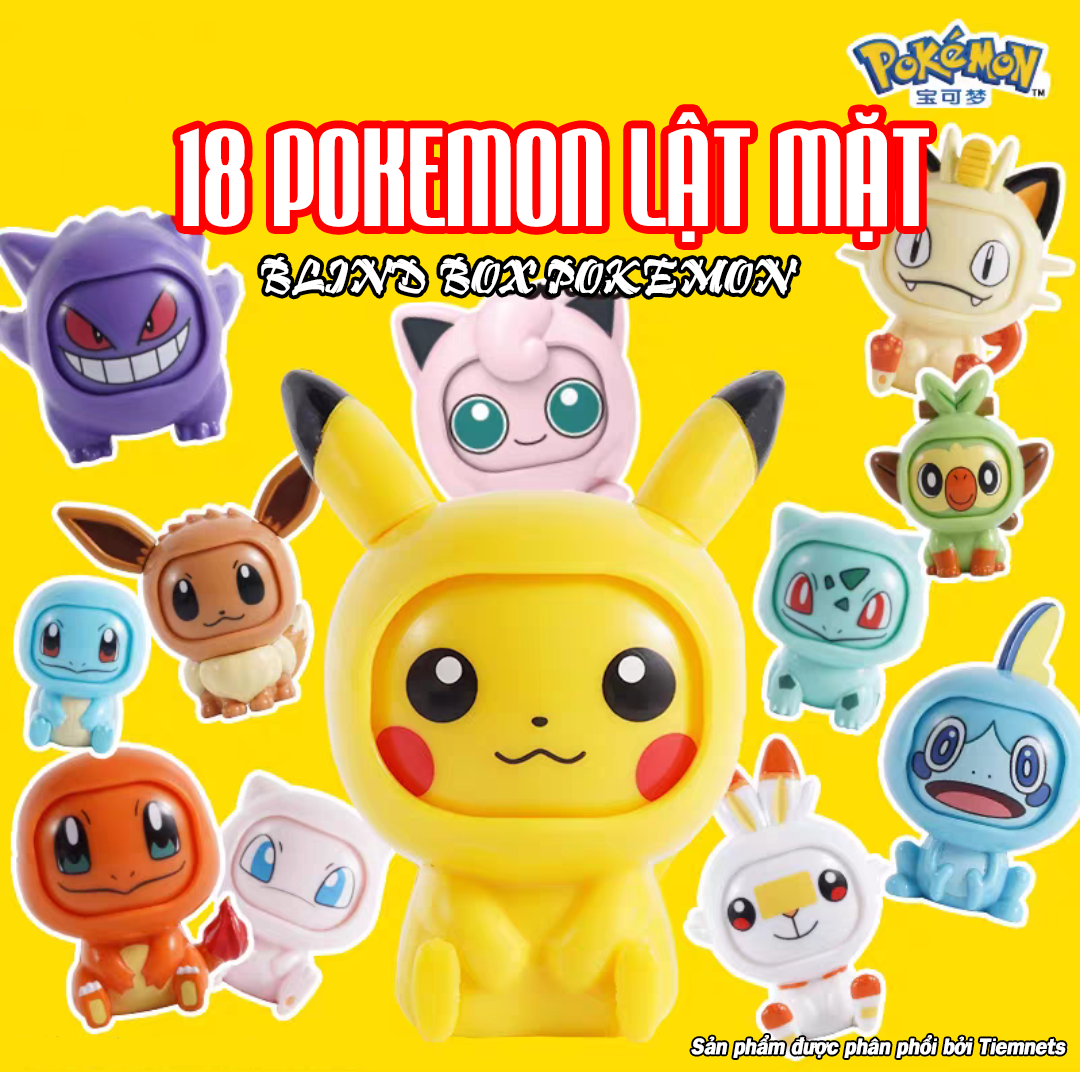 Blind box mô hình pokemon lật mặt 3 season