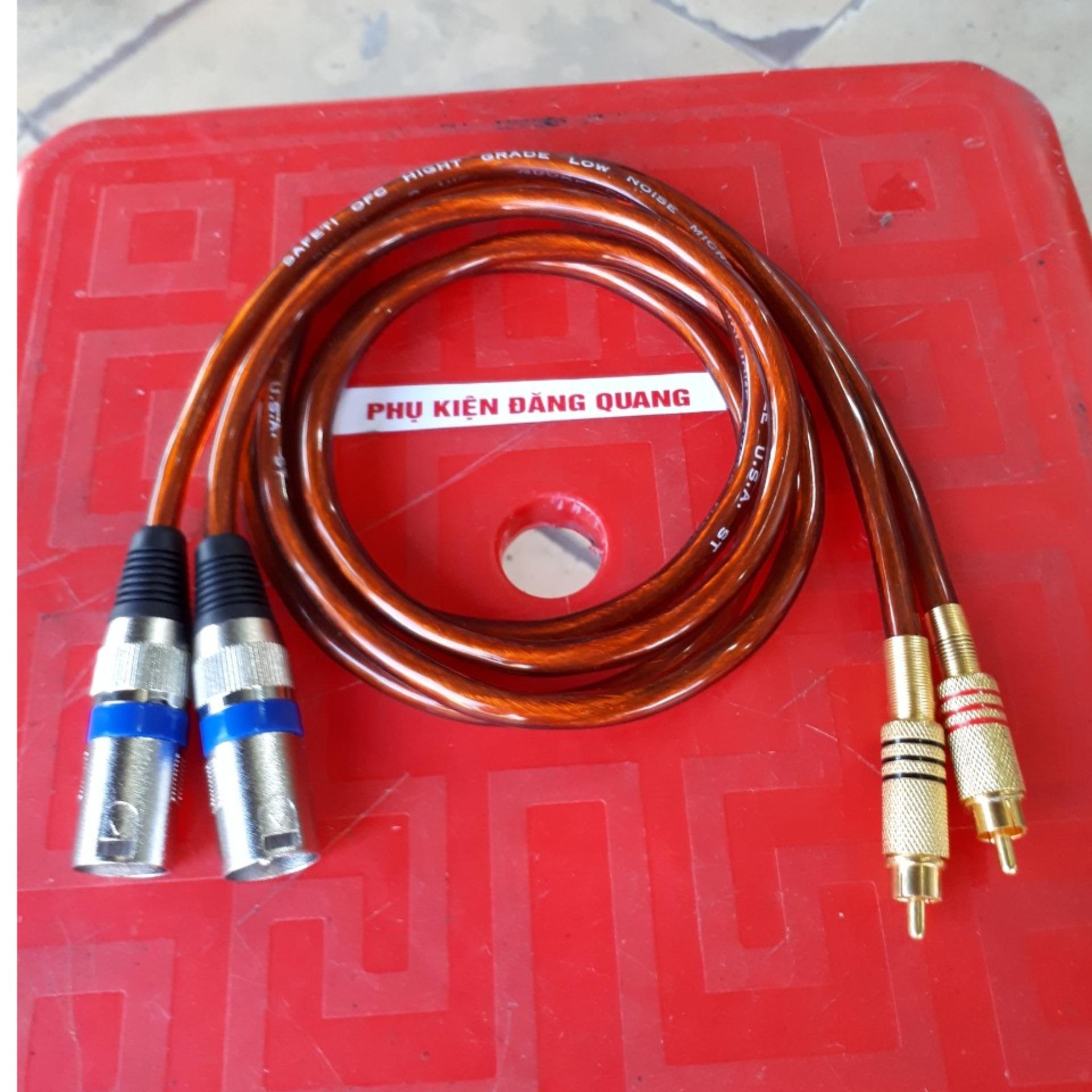 cặp jack canon Đực ra AV ( RCA ) dây usa dài 1m
