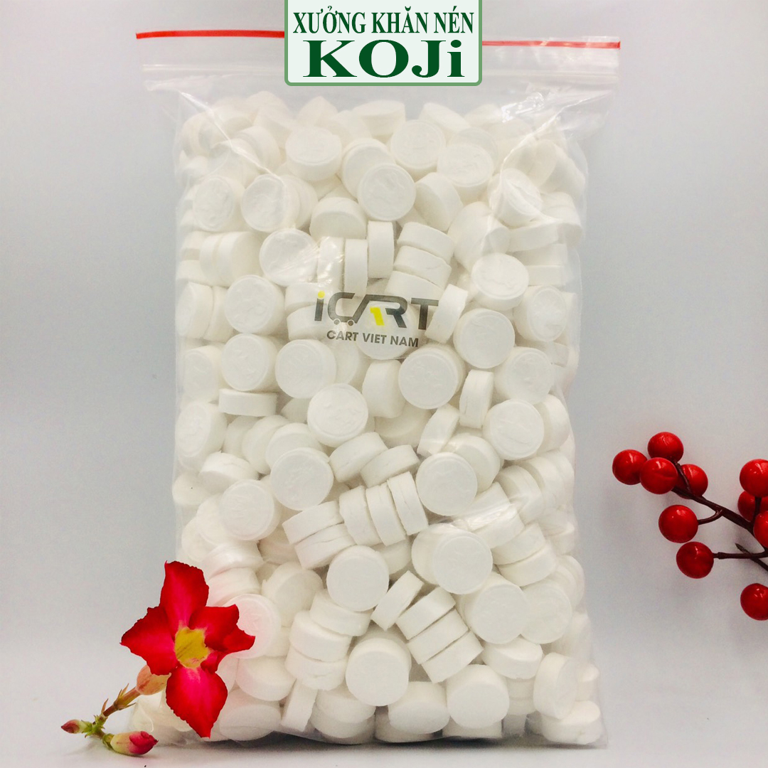 1.000 khăn nén cao cấp tiệt trùng - mang đi du lịch, công tác tiện lợi