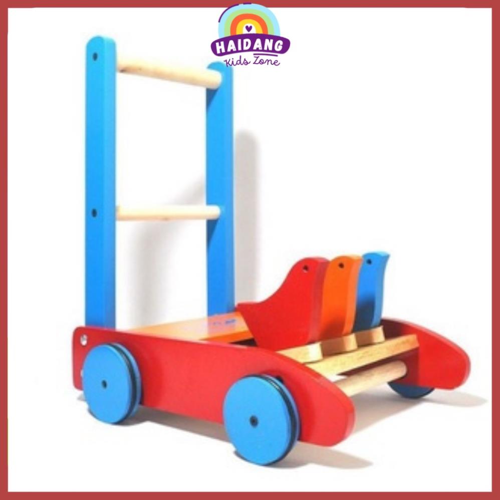 Xe Gà Tập Đi, Xe Tập Đi Con Gà Chất Liệu Gỗ Tự Nhiên An Toàn Cho Bé
