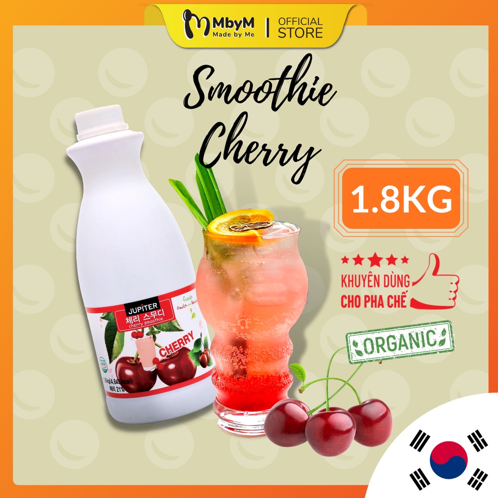 Smoothie Cherry Anh Đào làm trà trái cây, đá xay, soda thay thế Sinh tố Syrup Siro Puree - JUPITER