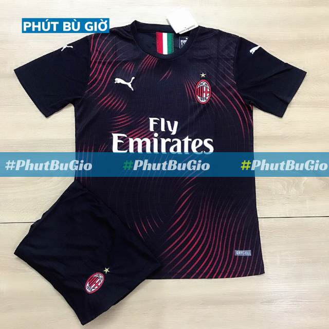 [CAO CẤP] Áo Bóng Đá Thể Thao Đá Banh CLB AC MILAN/ MILAN Sân Nhà Chất Polyester, Hàng Thailand Chuẩn Thi Đấu - Phút Bù Giờ Sport