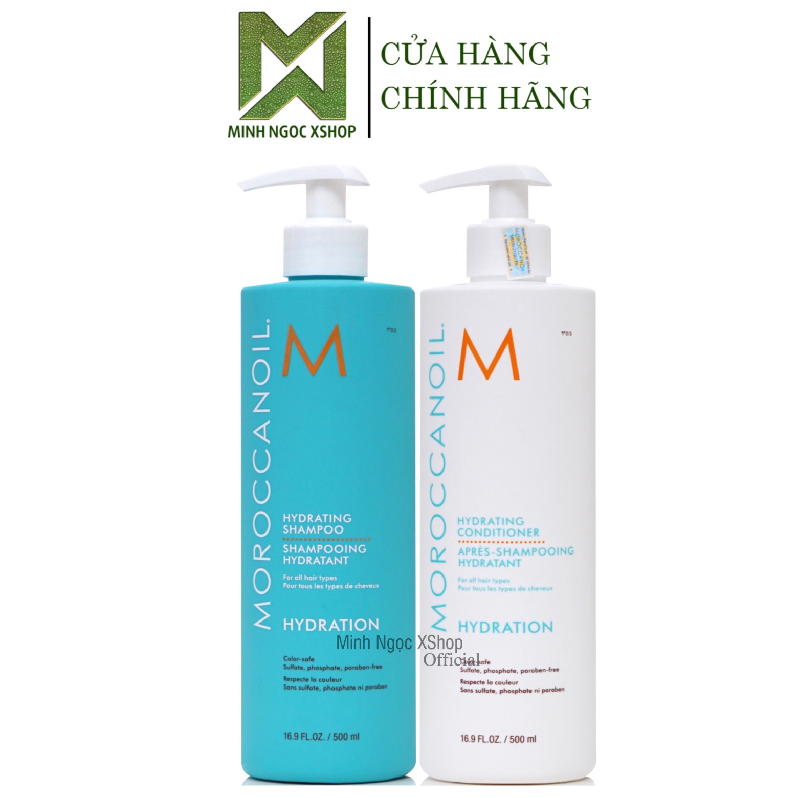 Dầu gội xả dưỡng ẩm Moroccanoil Hydration 500ML