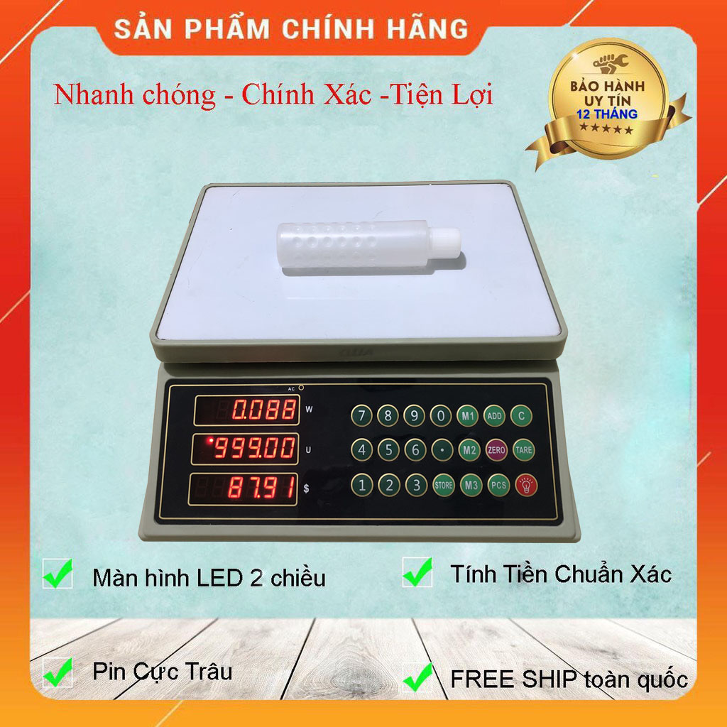 Cân Điện Tử Tính Tiền - Cân Chống Nước QUA 835 - Siêu Bền, Bảo Hành 12 Tháng