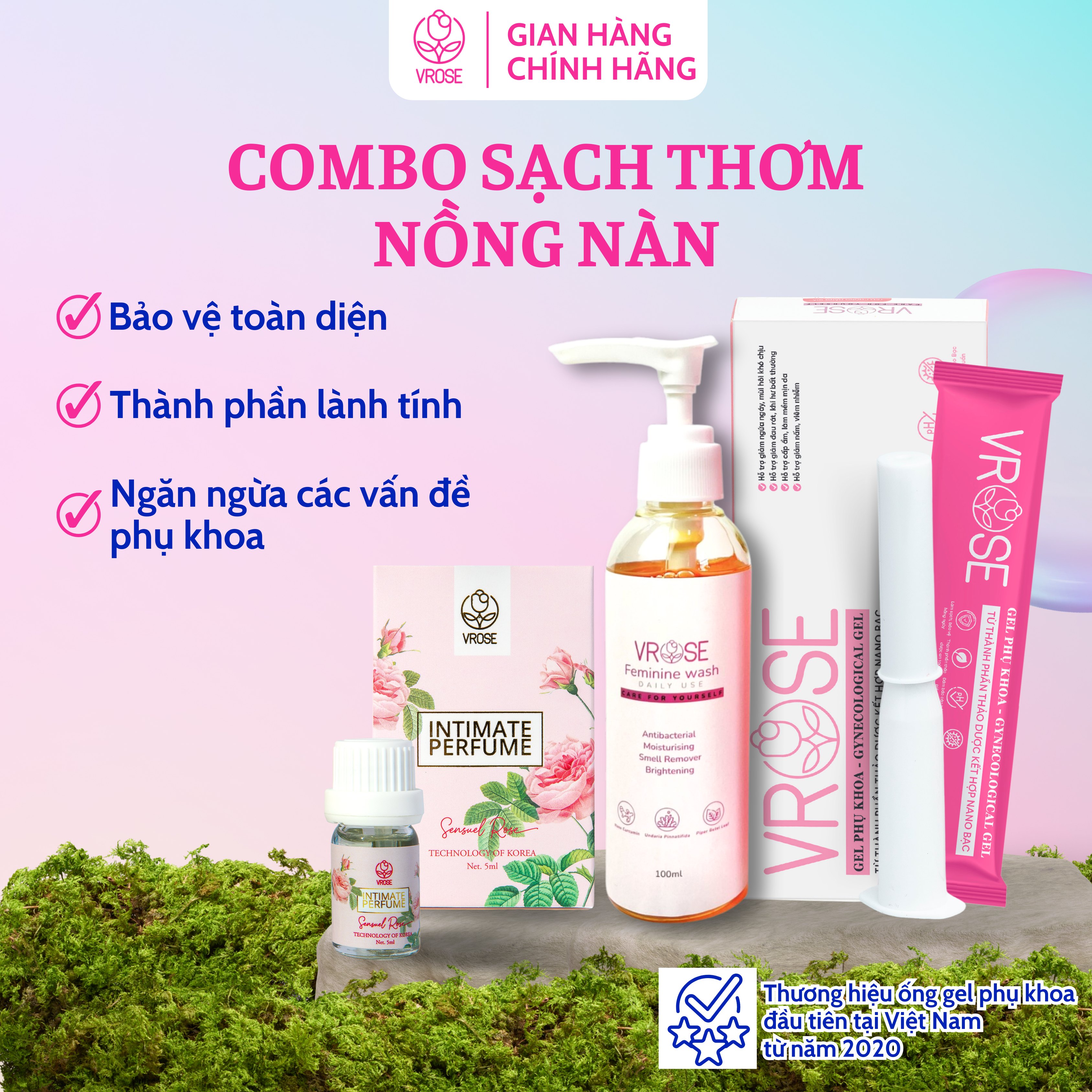 Combo sạch thơm nồng nàn vùng kín Vrose