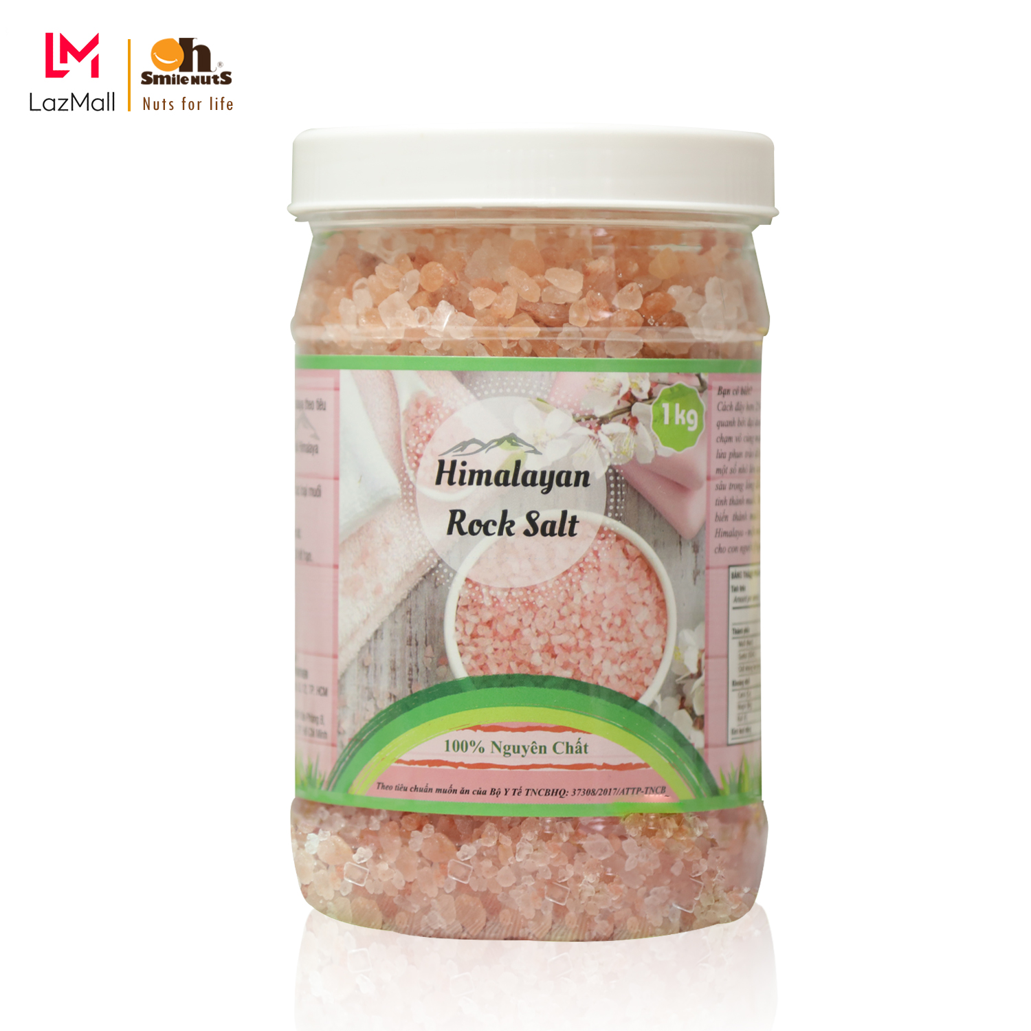 Muối hồng Himalaya (dạng hạt) hộp 1 kg - 100% nguyên chất dùng trong chế biến và làm đẹp, tăng giá trị dinh dưỡng cho bữa ăn, cung cấp chất khoáng cho cơ thể.