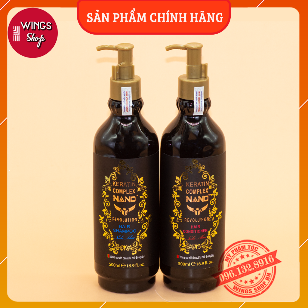 🛑 Cặp Dầu Gội Xả Keratin Complex Nano 500ML| Siêu Phục Hồi Tóc Hư Tổn, ΤᏒỊ Gàu, Ngứa | Hàng Chính Hãng