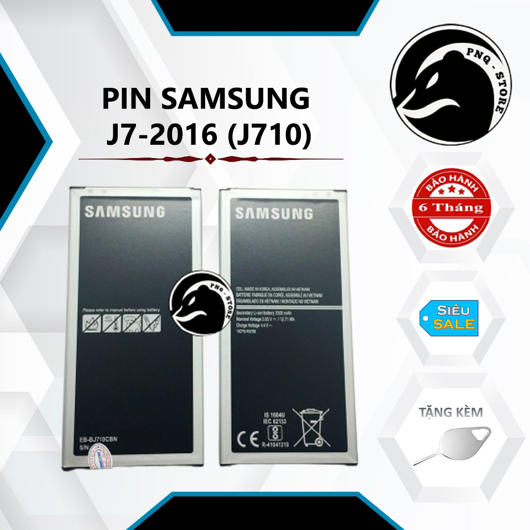 Pin SAMSUNG J7 2016 (J710CBE)  3300mAh - Nguyên Seal - BH 06 Tháng