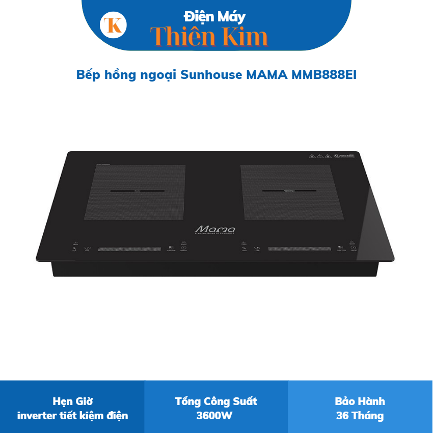 Bếp hồng ngoại Sunhouse MAMA MMB888EI - hẹn giờ - inverter