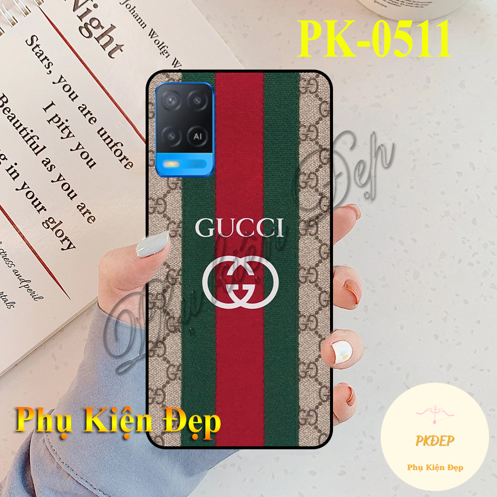 [HCM]Ốp lưng Oppo A54 4G viền đen in hình BST Gu Chị siêu sang