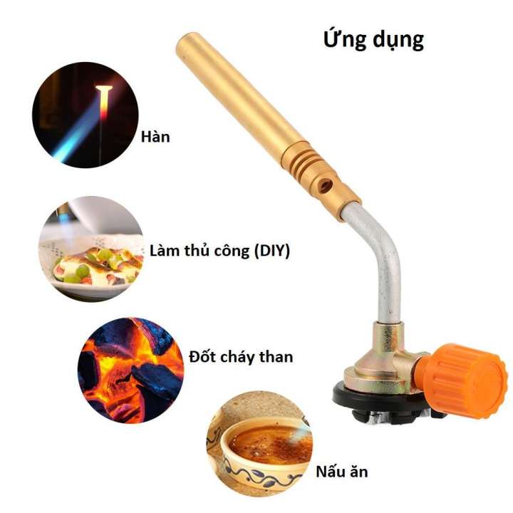 Đèn Khò Hàn ống đồng Kt-2104 + TẶNG Que Hàn Cao Cấp Sử dụng bình gas mini - Đầu khò gas cầm tay, khò gas cầm tay mini, khò gas mini, đầu khò ga bằng đồng