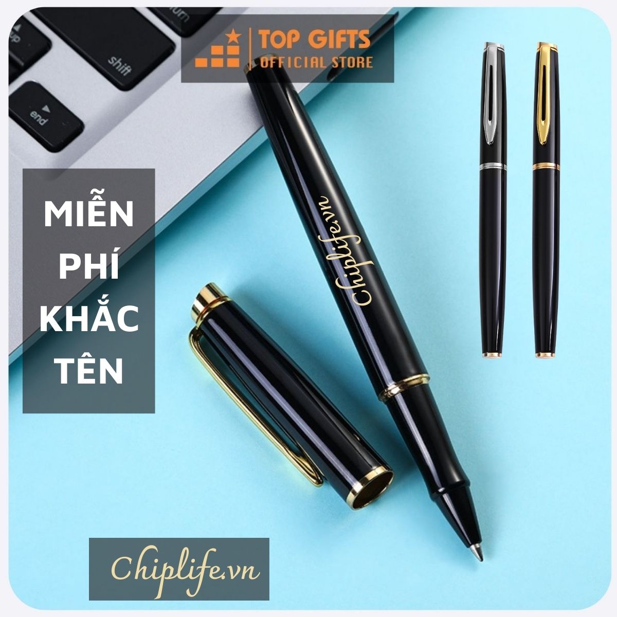 Quà tặng sếp Bút ký khắc tên | Bút kim loại cao cấp P026 khắc tên, khắc logo theo yêu cầu