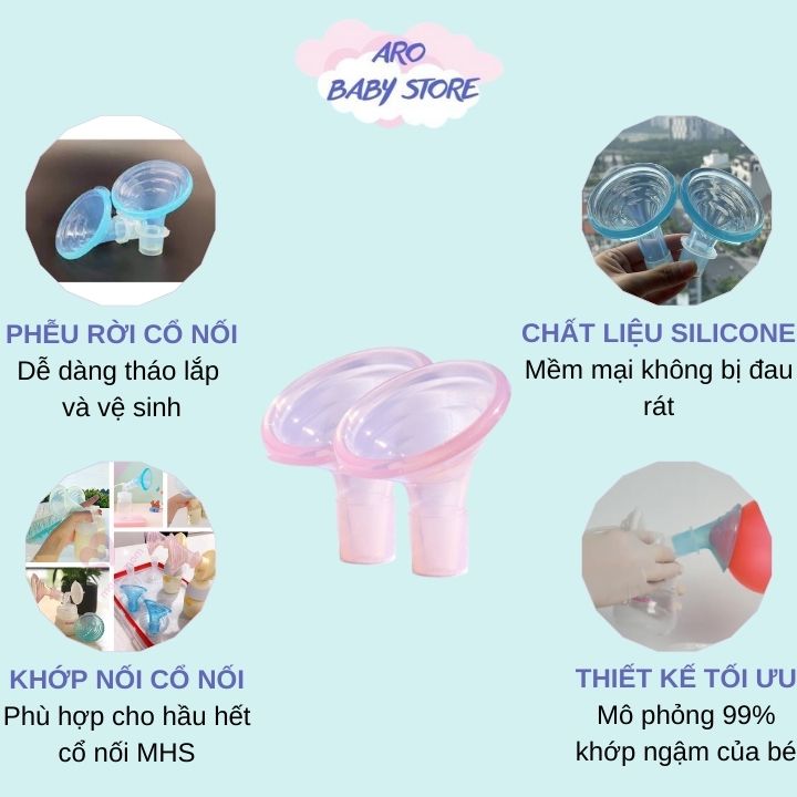 Phễu hút sữa Silicone Pumpin Pal, chất liệu mềm mại giảm đau rát