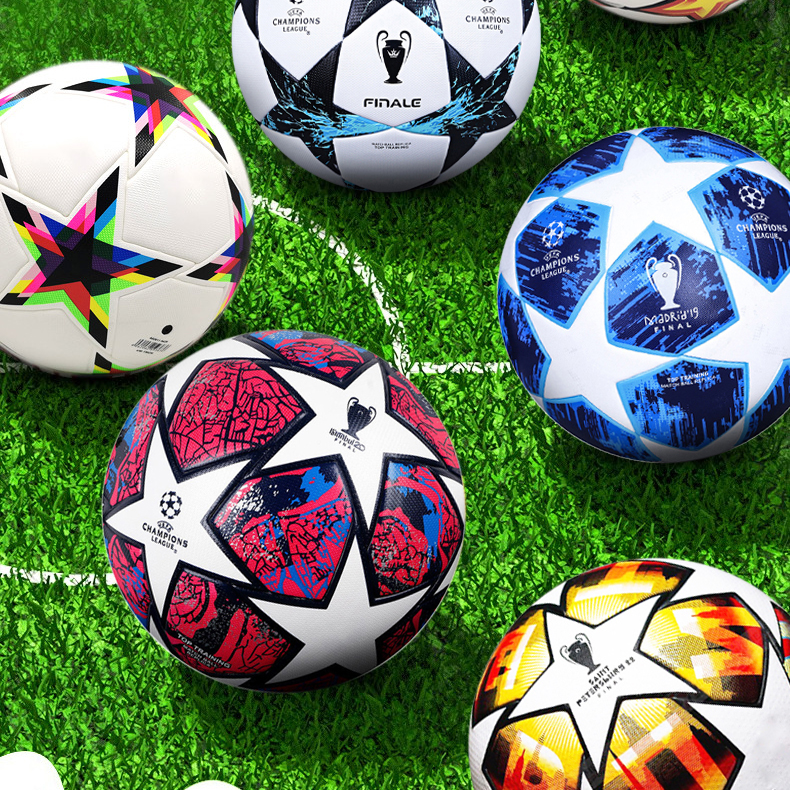 Quả banh bóng đá đúc Champions - Số 5 - Banh bóng đá da C1 - Size 5