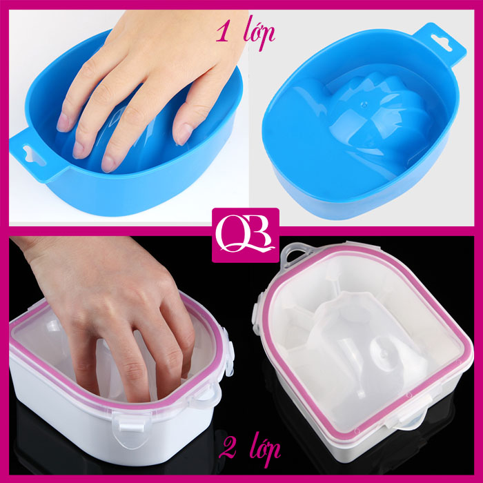 Bát ngâm tay làm nail 1 lớp, bát ngâm tay 2 lớp bền đẹp