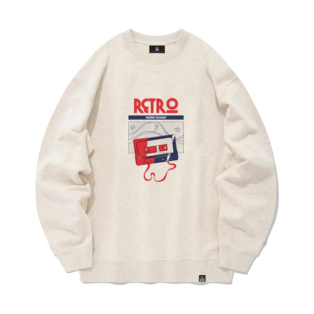 Monata bluelight retro cassette - áo sweater nỉ chân cua 420gsm 100% cotton