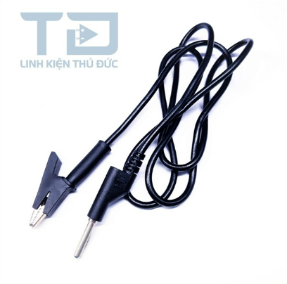 Dây kẹp cá sấu nối banana 4mm dài 1m 10a màu đen