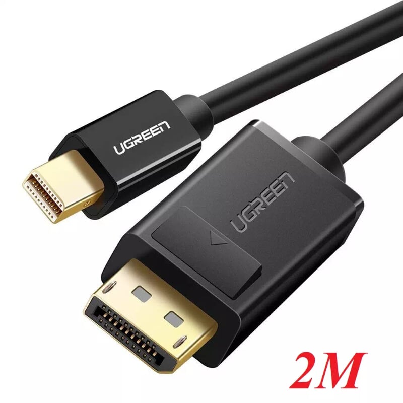 Ugreen 10433 2m màu đen cáp chuyển đổi mini dp sang displayport hỗ trợ phân giải 4k x 2k md105