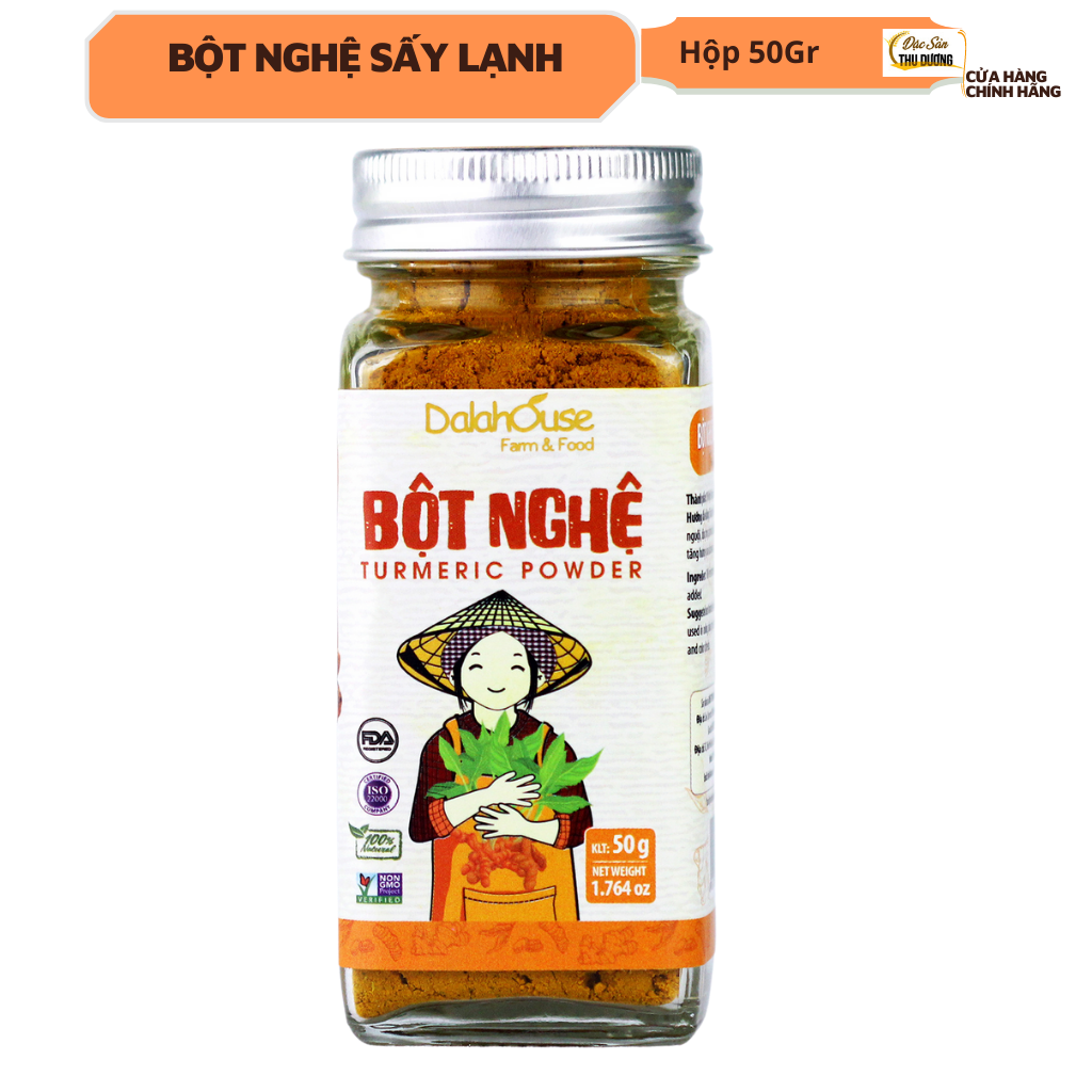 Bột nghệ sấy lạnh Dalahouse 50gr - Thơm cay đậm vị
