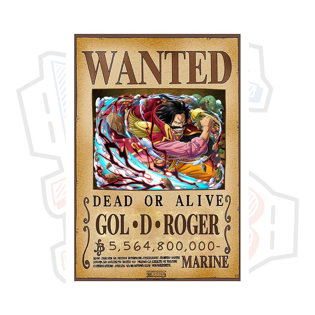 Poster truy nã gol d. roger ver 3 - one piece