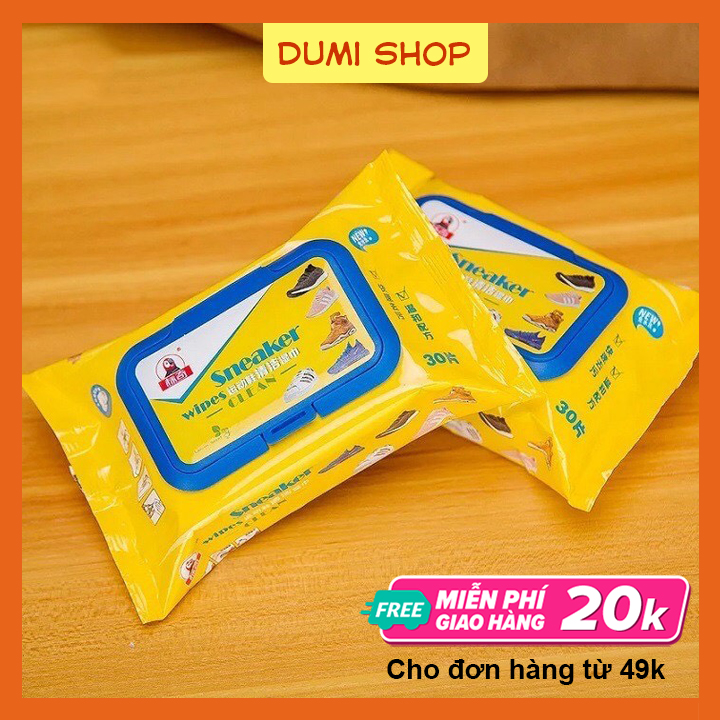 Khăn Giấy Lau Giày Bịch 30 Miếng Loại Tốt - Dumi Shop