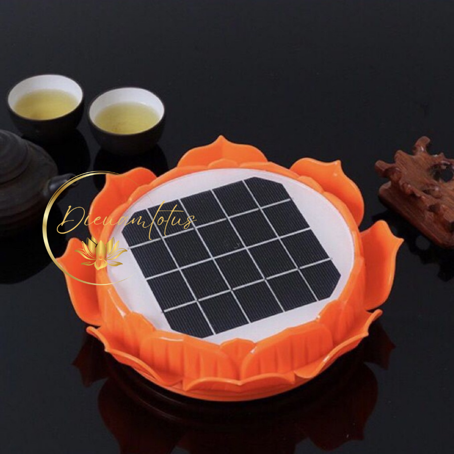 Máy niệm Phật  nghe pháp tụng kinh Địa Tạng dùng năng lượng mặt trời hình hoa sen có khe gắn thẻ nhớ  Bảo Liên A Di Đà