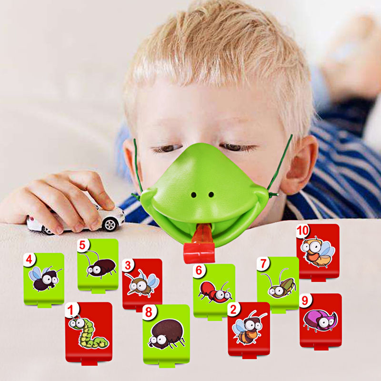 Mặt nạ tắc kè hoa thè lưỡi vui nhộn cho bé ASTELLA - INTL