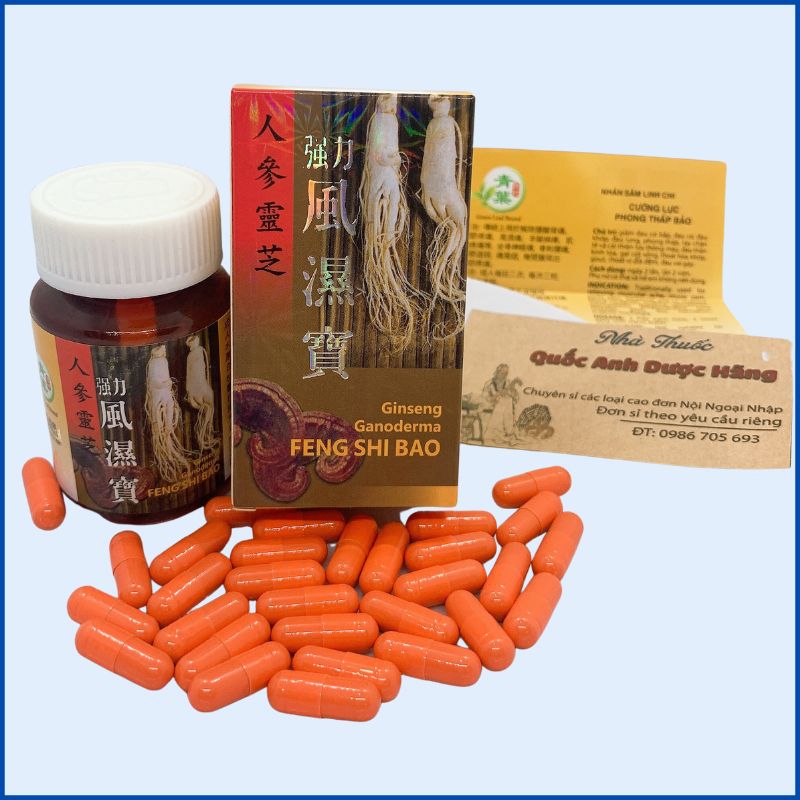 Ginseng ganoderma feng shi bao, nhân sâm linh chi cương lực phong thấp bảo Malaysia hộp xám–Hỗ trợ xương khớp