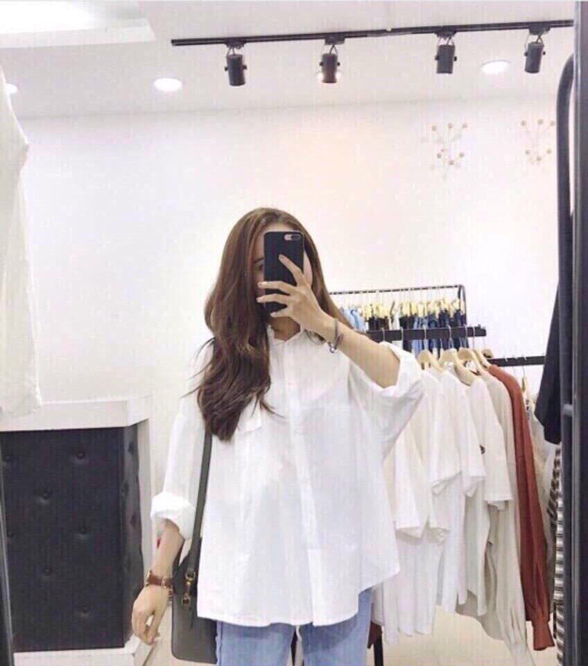 Áo sơmi một túi form rộng